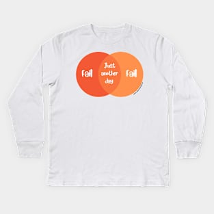 Venn Diagram Just anther day of failing Kids Long Sleeve T-Shirt